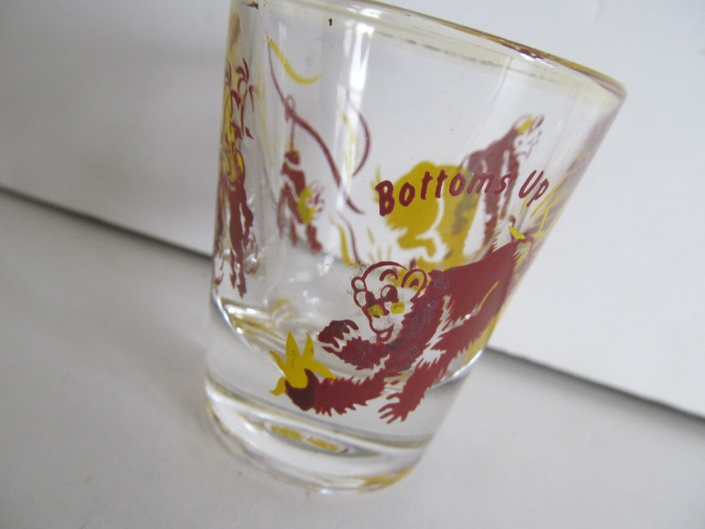 Bottoms up Shot Glass Monkey Business Funny Shot Glass Wedding Etsy