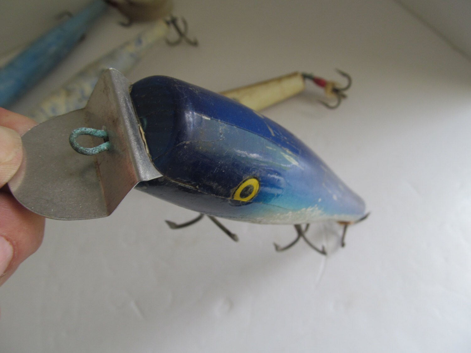 Antique Deep Sea Fishing Lures Creek Chub Wooden Etsy