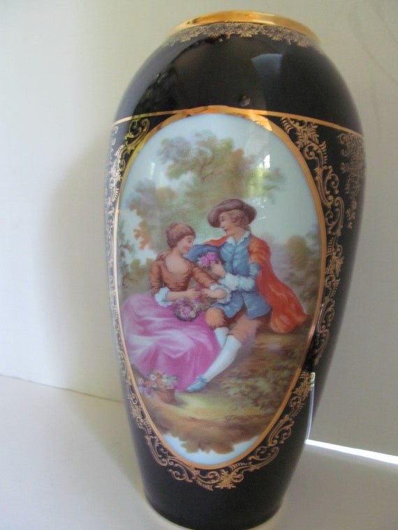 Haus Wohnen Large Floral Vase Limoges China French Provincial