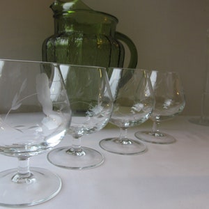 set of 4 Princess House Crystal Heritage Pattern Brandy Glass 404 Princess Heritage Collection Princess Heritage Pattern Crystal Gifts Bar