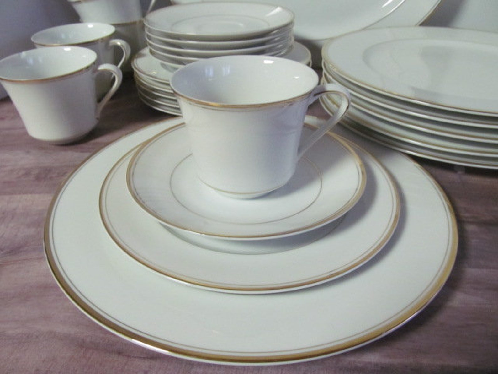 Service for 6 People 5 Piece Dinnerware Set 6 Place Setting Etsy