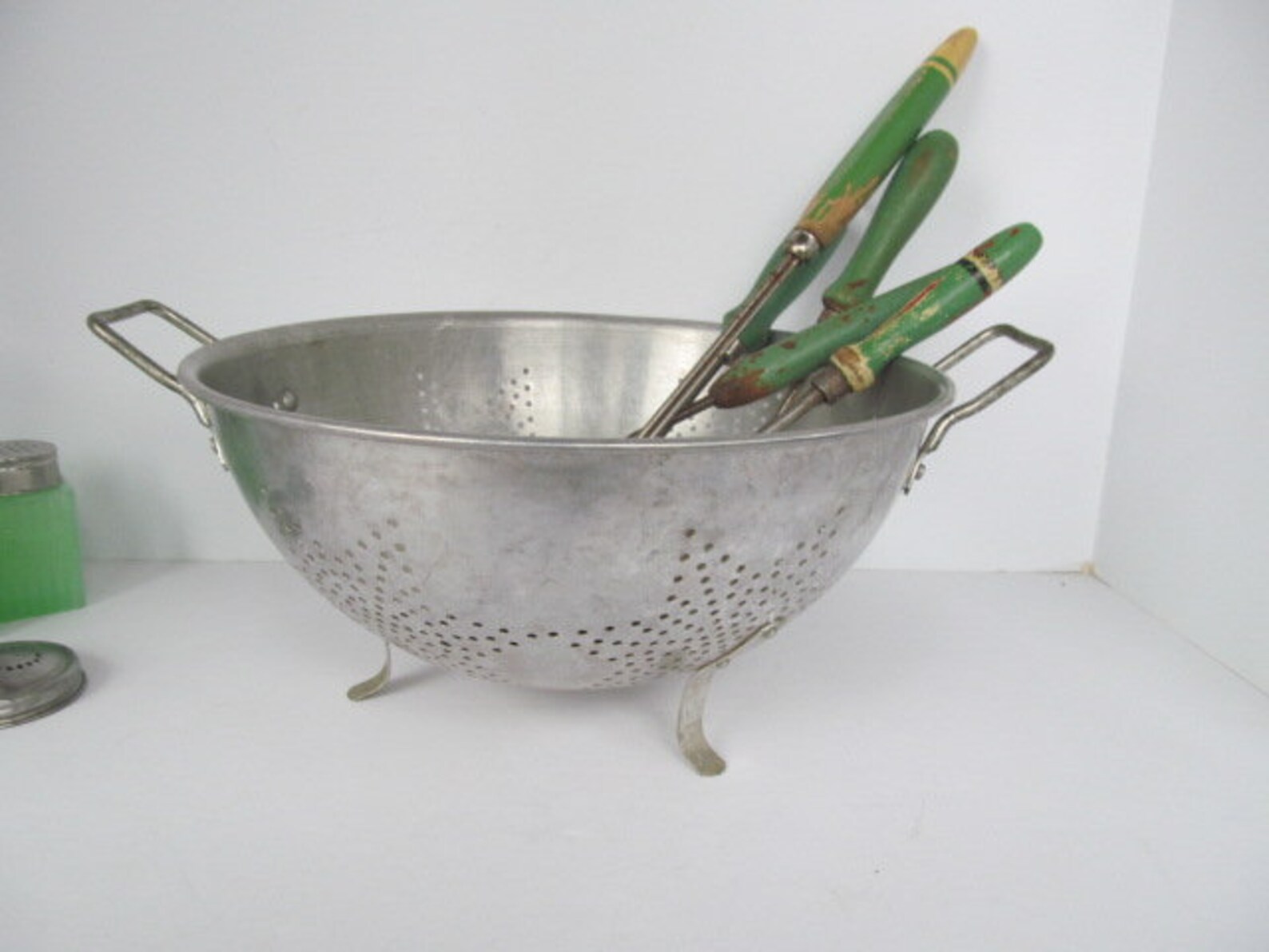 Aluminum Strainer Colander With Handles and Feet Colander With Etsy