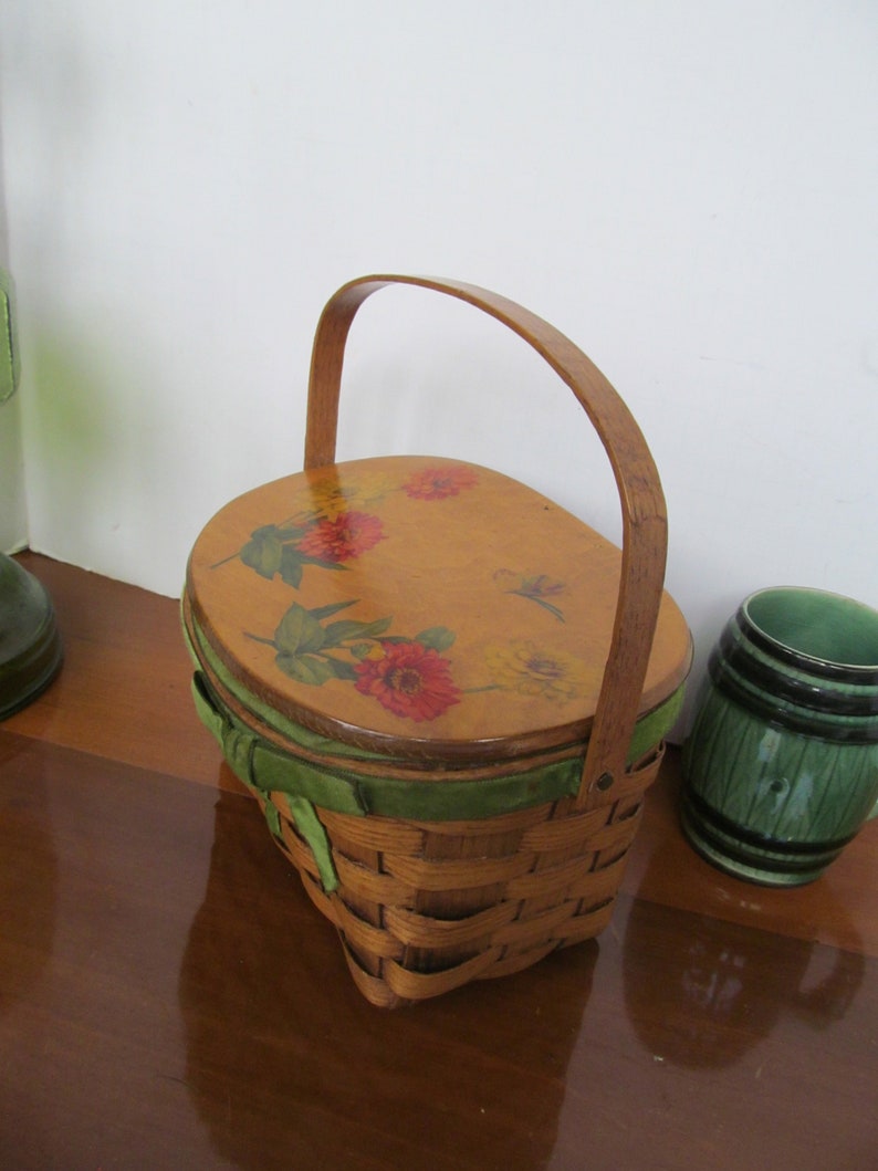 Picnic Basket Purse Wicker Baskets Wooden Basket Hand Woven Etsy