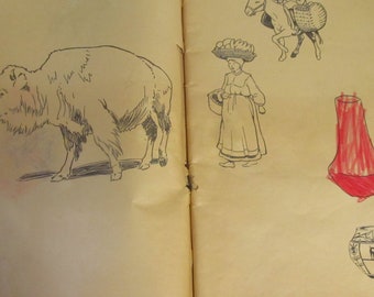 Saalfield ヴィンテージ 塗り絵 1940年代 3冊セット USA Saalfield ヴィンテージ 塗り絵 1940年代 3冊セット USA Vintage