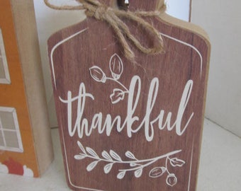 Thankful Sign Home Decor Primitive Home decor Farmhouse Home Decor, Mason jar Rustic Wood Cabin Sign Rustic Cabin Decor Primitive Wall Decor