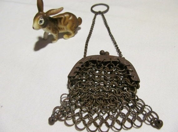 Civil War Era Antique Rare Chatelaine Purse Victo… - image 2