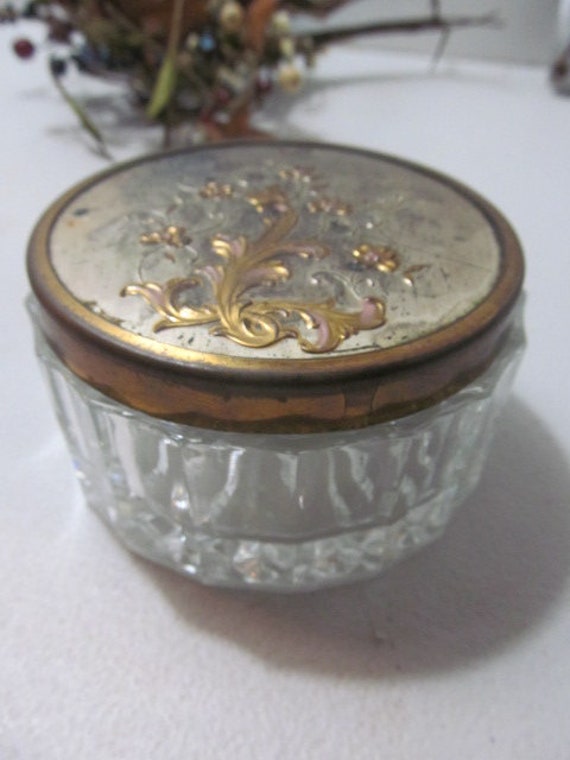 Covered Powder jar Victorian Antique Soap Dishes V