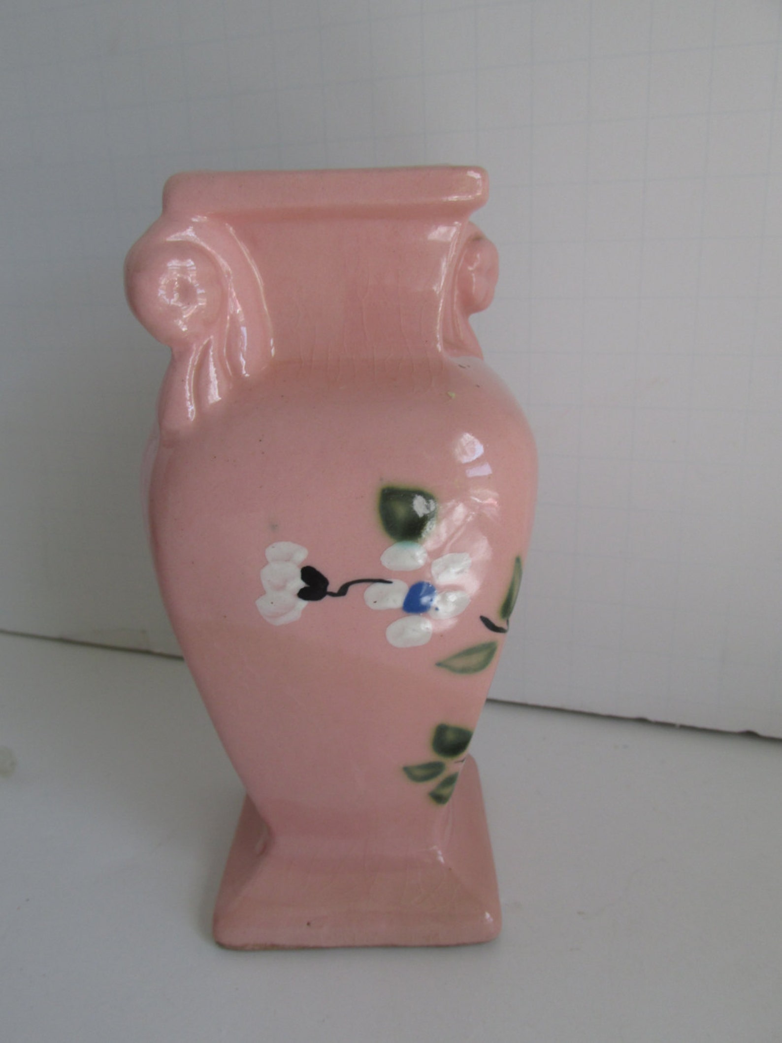 Roseville Pink Pottery Vase R R P Co Roseville Vase Urn Shape Etsy