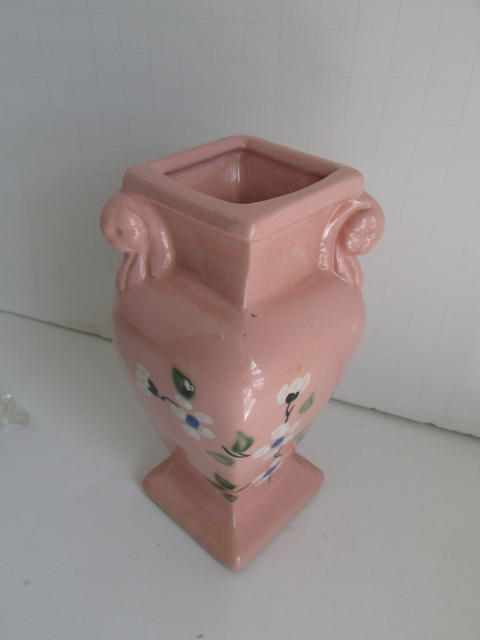 Roseville Pink Pottery Vase R R P Co Roseville Vase Urn Shape Etsy