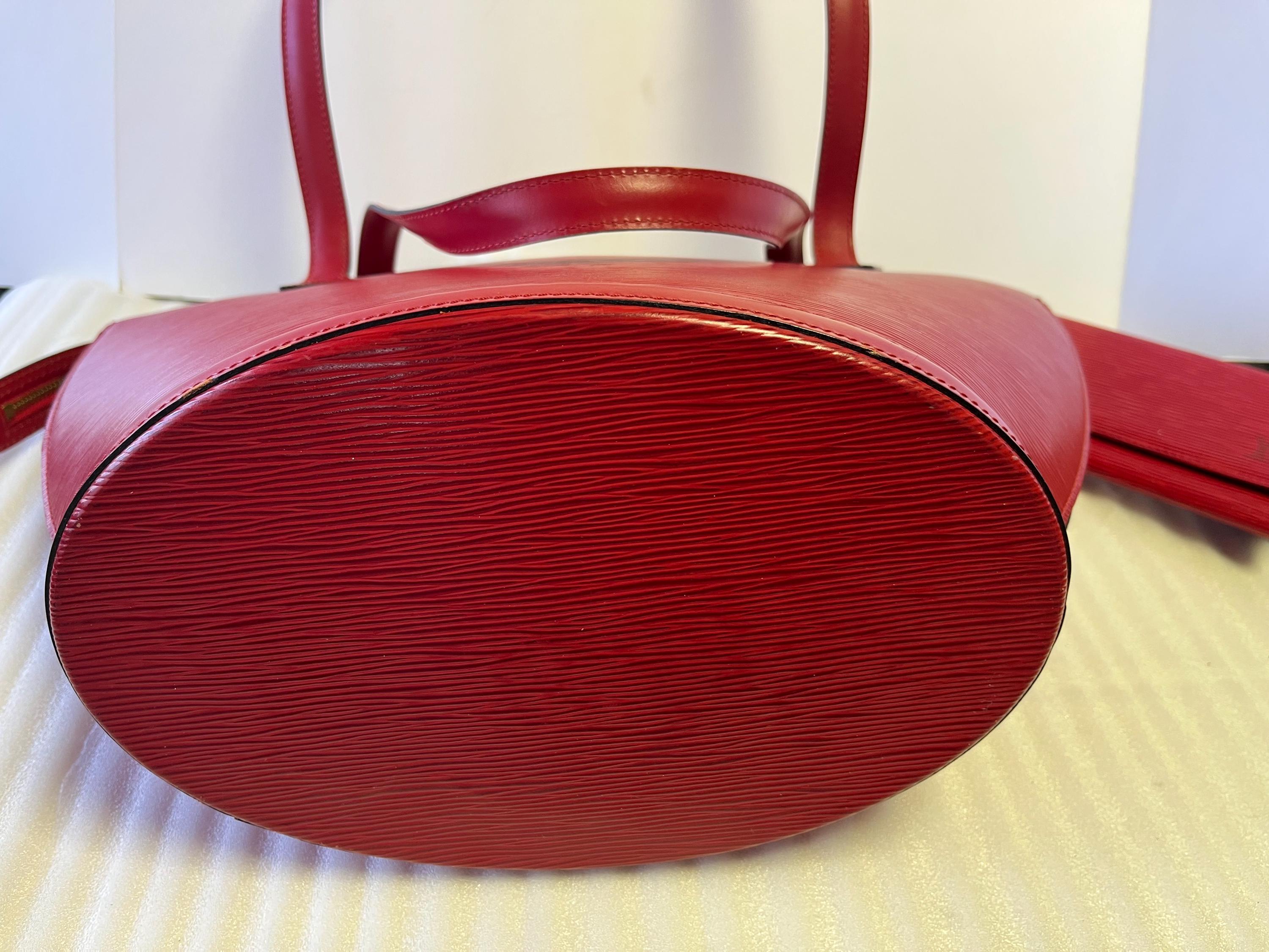 Louis Vuitton Red Epi Saint Jaques Shoulder Bag AS0996 Louis