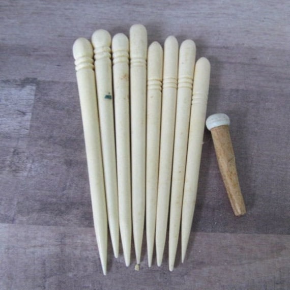Bobbin Lace 8 Antique Tatting Tools Natural Tatting Tools Etsy