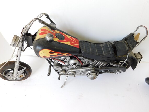 Old School Tin Motorcycle Toys Vintage 