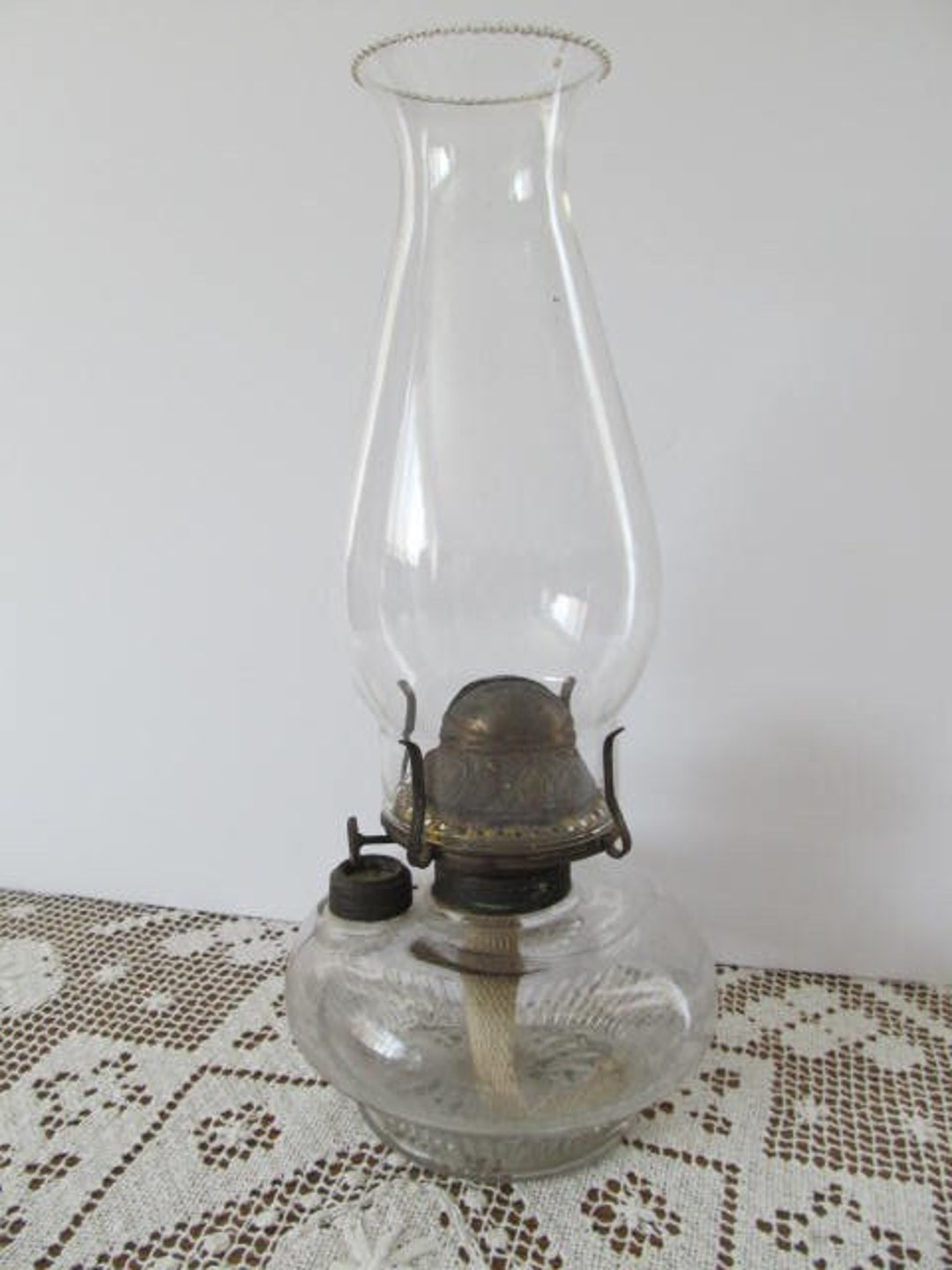 Vintage Oil Lamp Vintage Oil Lamp Lighting Clear Glass Lamp Kerosene