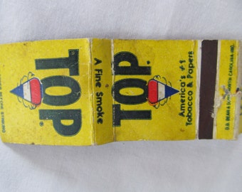 Match Book Box Top Cigarette Matches Spinning Top Tobacco Papers Match Book Collecting Match books Smoke shop decor Tobacco Matches