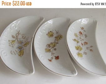 SALE Set of 3 Antique Bone Dish Set Bone Dishes Victorian Antique China  fish bone dishes  Antique serving dishes Trending Vintage Items