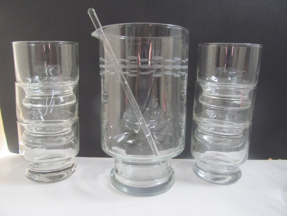 Lot Of 4 Vintage Princess House Handled Etched Crystal Double Shot