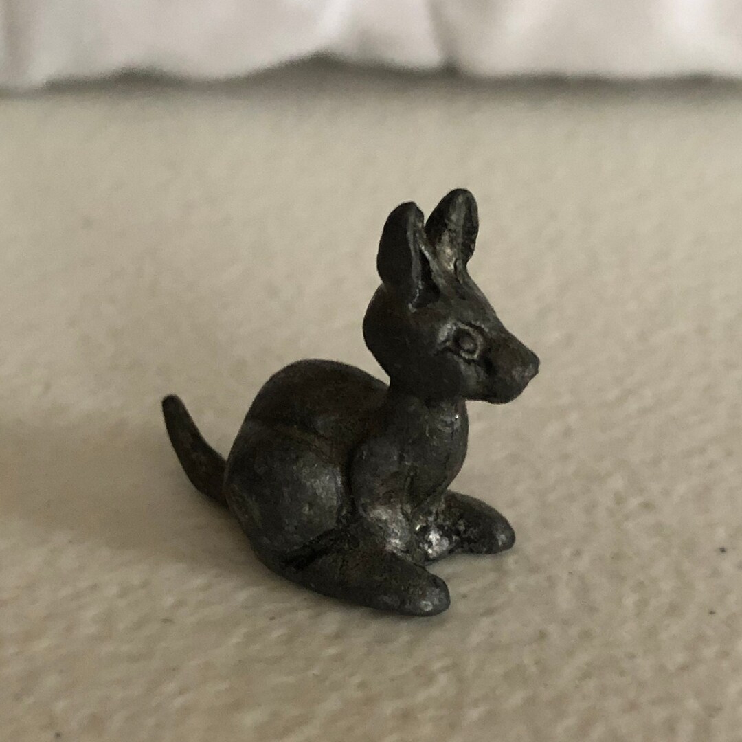 Pewter Figurines Kangaroo Figurines Antique Pewter Figurines Signed