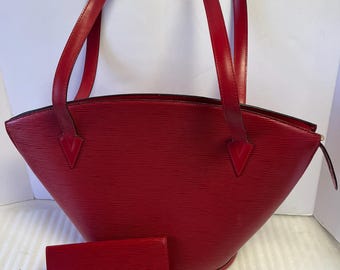 Louis Vuitton Red Epi Saint Jaques Shoulder bag AS0996 Louis Vuitton Epi Saint Jacques PM Castillian Red LV Vintage bags purses wallets