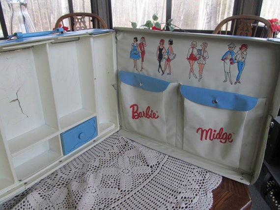 1963 barbie and midge doll case