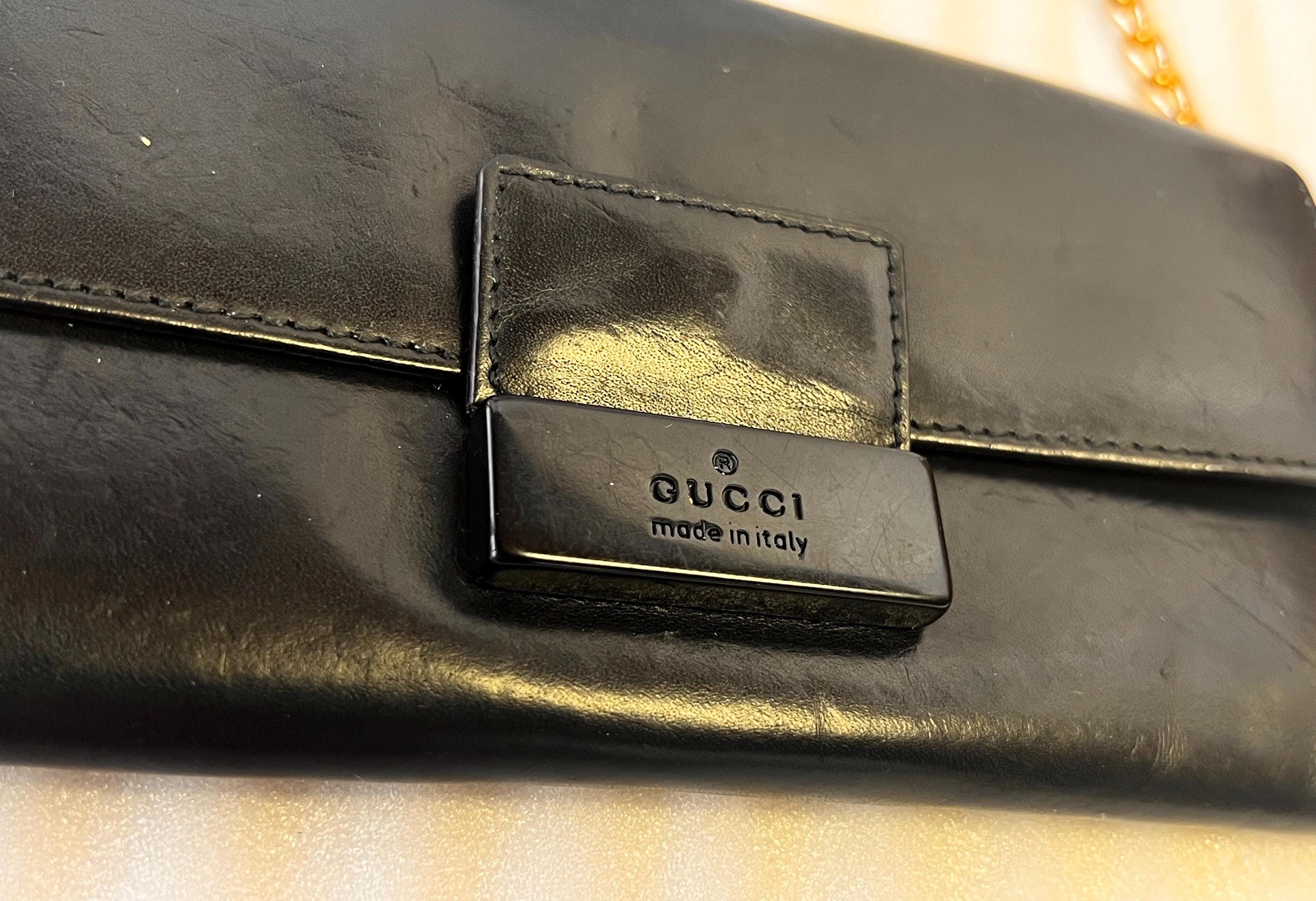 Gucci Long Wallet Black Leather Long Wallet Gucci Black Hardware  display picture 1
