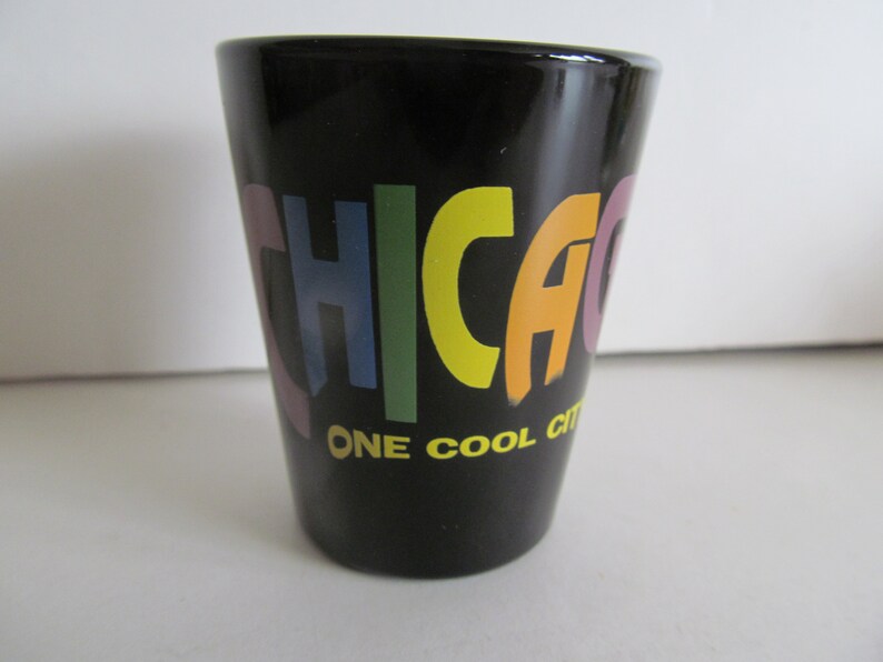Chicago Shot Glass vintage shot glasses Vintage Shot Glass Souvenir Barware Chicago Illinois Souvenir Show me Shot Glass Collection