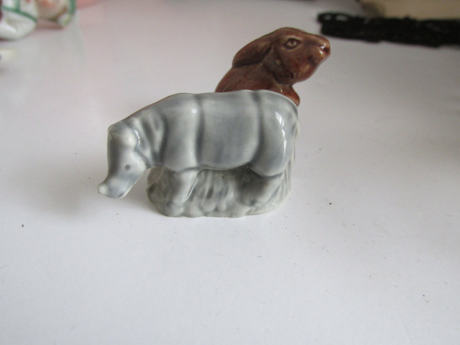 Rabbit Figurine English Wade Red Rose Tea Figurines Bunny Wade ...