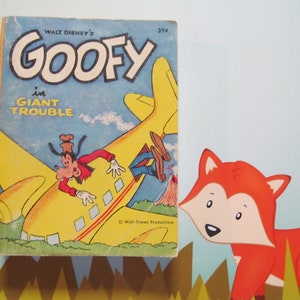 1968 Goofy in Big Trouble Classic Walt Disney Book,Airplane Book Goofy in Big Trouble Big Little Books 1960s childrens books Goofy Disney