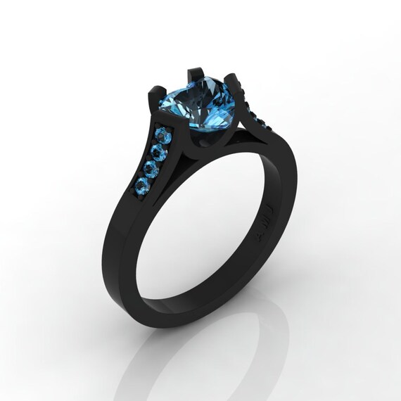 bague or noir topaze bague or noir topaze