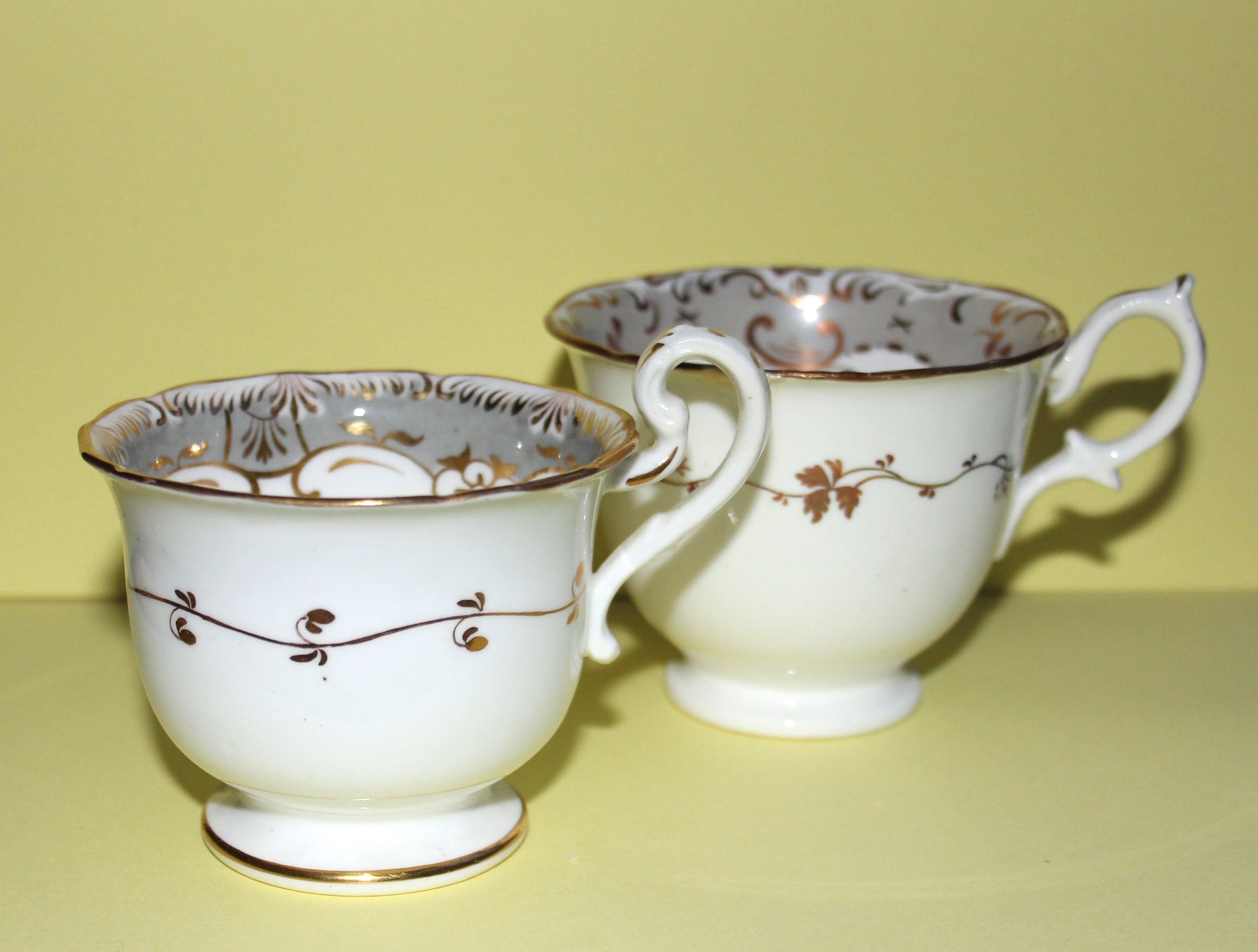 Buy Rare Antique George Granger Worcester Cups/hand Painted/1830 