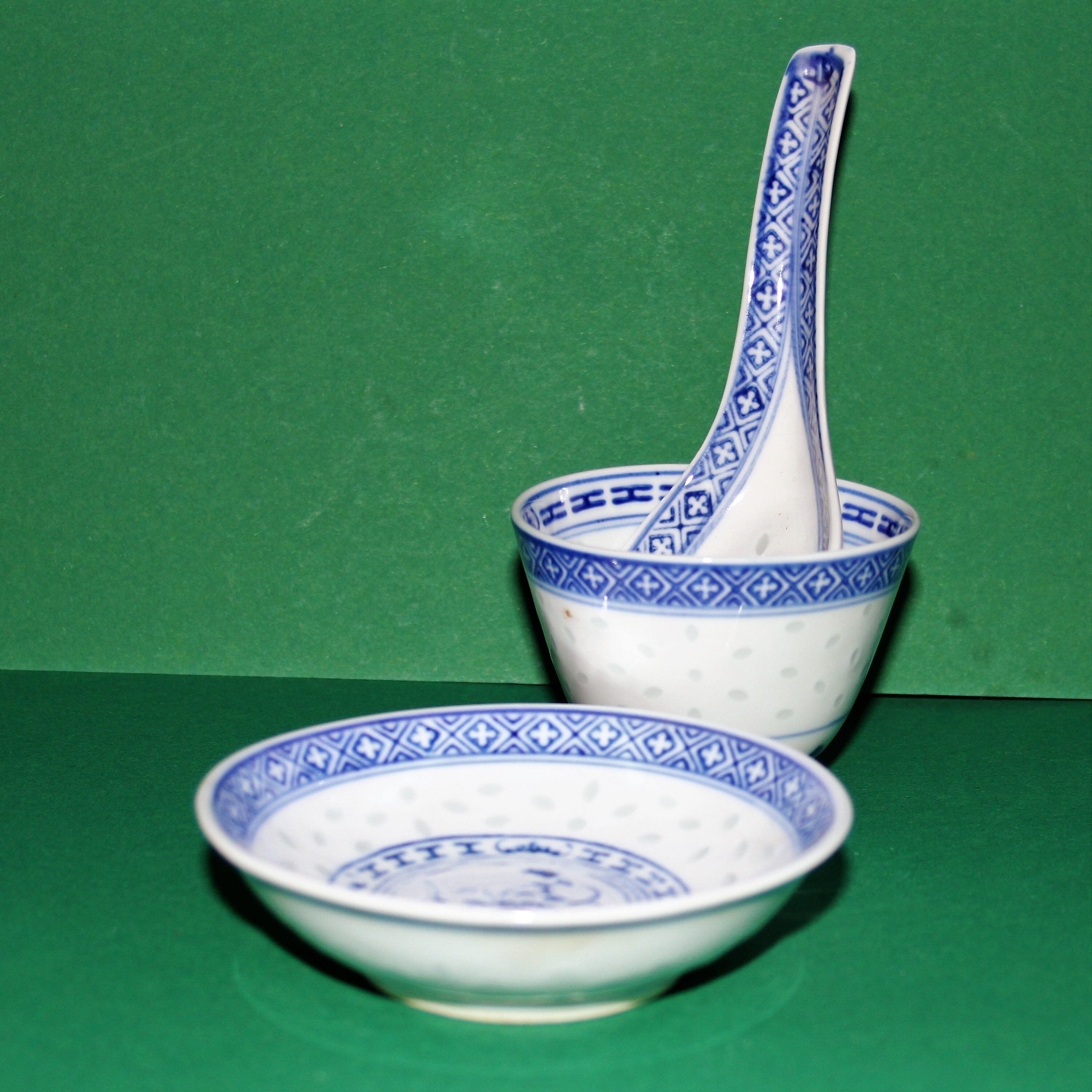 Ciotola In Porcellana Cinese Famille Rose - 11.7x6.5 Cm, Per Riso, Zuppa, Porridge, Decorativa