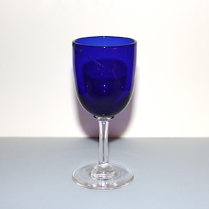 Antiek Victoriaans Bristolblauw portglas