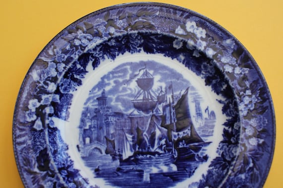 Vintage Wedgwood Ferrara Flow Blue Tea Plate/6 Inches - Etsy Canada
