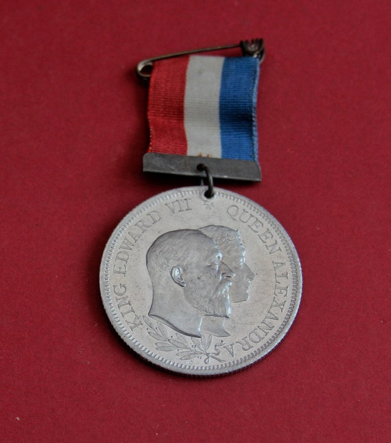 Commemorative Medal King Edward Vii Queen Alexandra Etsy