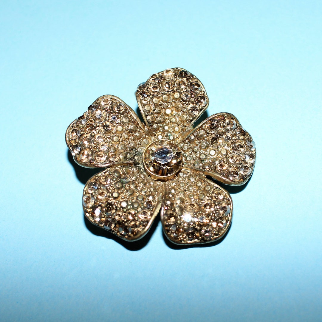 Jolie Broche Vintage Argentée Avec Strass - Parfaite Pour égayer Une Veste Ou Un Sac