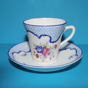 Ravissante tasse à café vintage Collingwood et soucoupe/fabriquée en Angleterre/peinte à la main