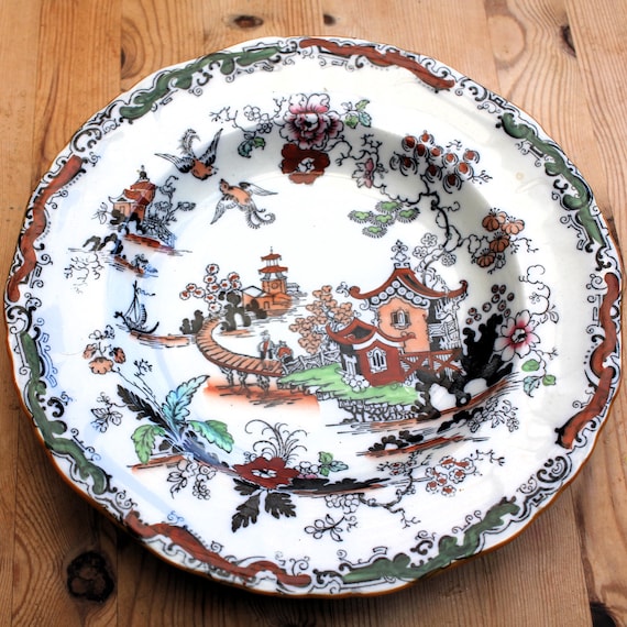 古民家の倉庫から】硬質陶器の洋皿17枚組[BEST IRONSTONE CHINA]