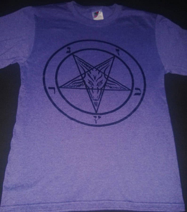 PENTAGRAM T Shirt Heather Purple satanic clothing satanism gothic horror S-XL