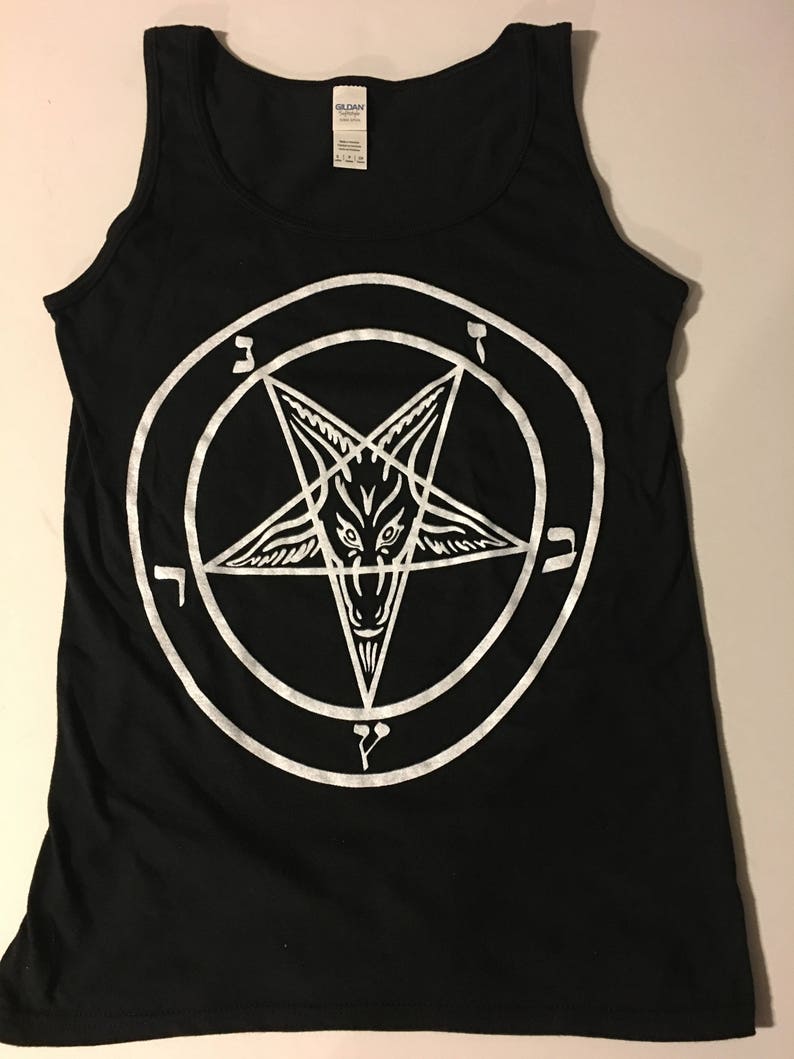 XL BAPHOMET Tank Top T Shirt Satan satanic clothing Gothic witchcraft goth S