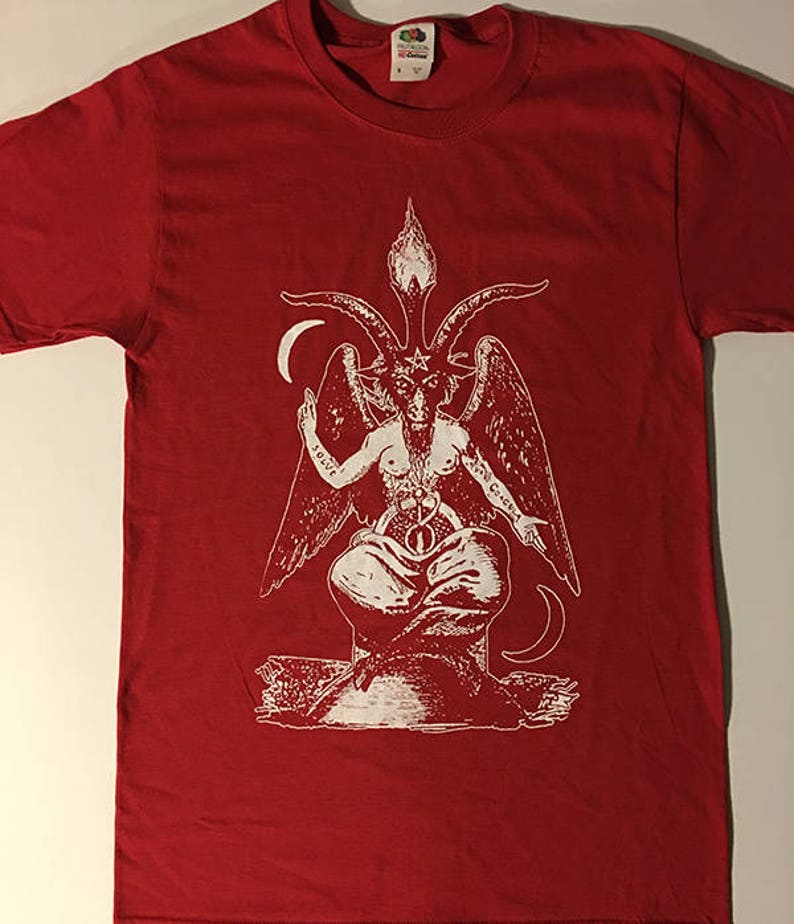 BAPHOMET PENTAGRAM T SHIRT satan black metal death metal goth gothic satanic