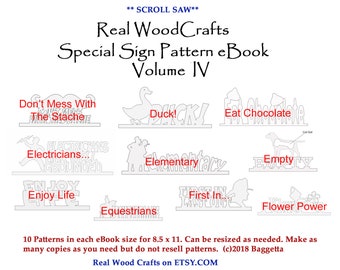 Volume 4: Ten Unique Scrollsaw Sign Pattern eBook