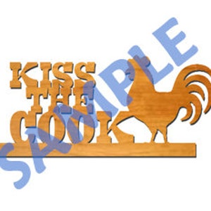 Kiss the Cook Table Top Sign Pattern