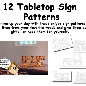 Scrollsaw 12 Popular Sayings Sign Pattern eBook