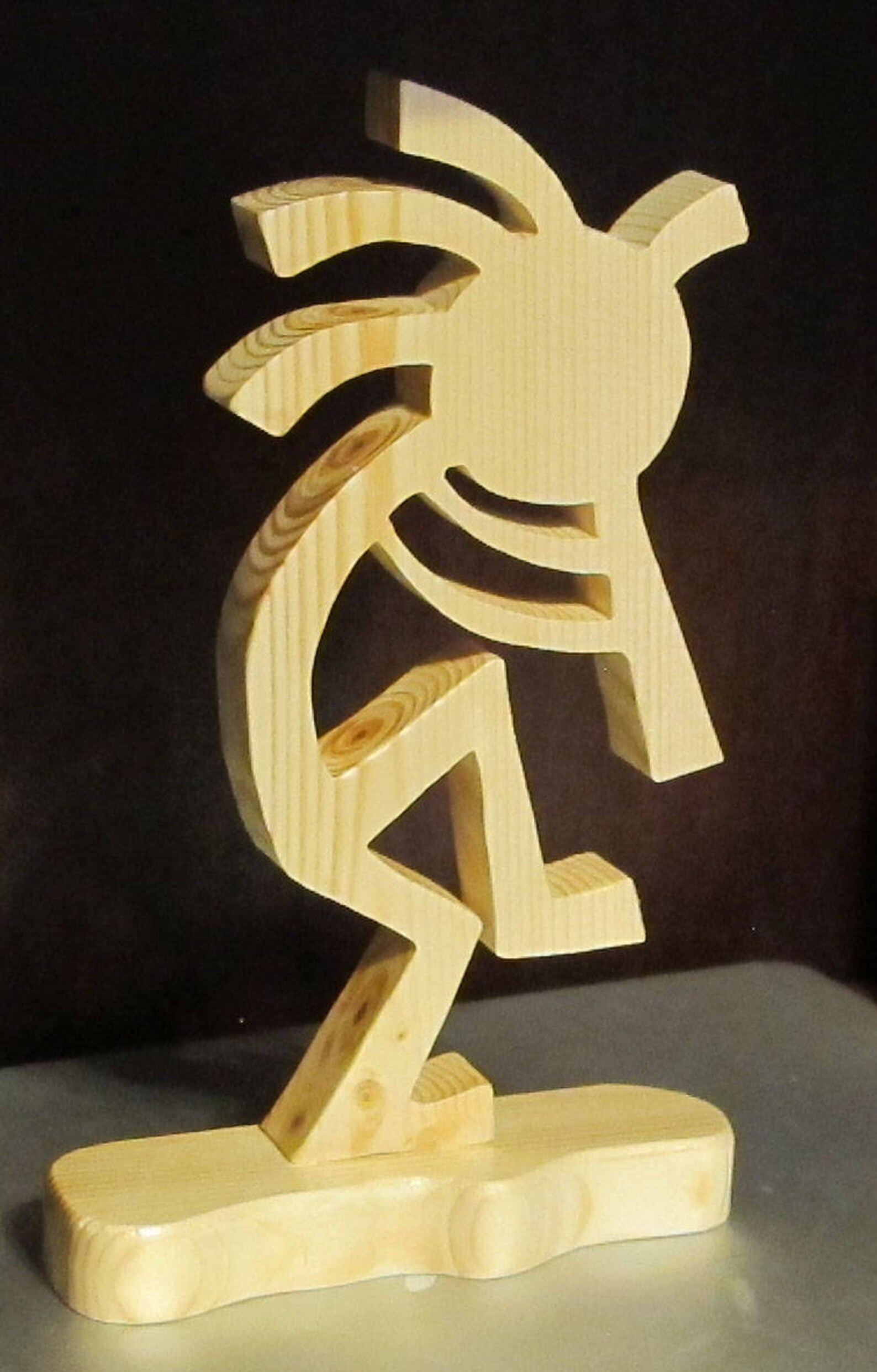 Kokopelli Statue Cut by Hand From Real Wood. Stand up Etsy