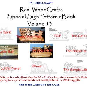 Volume 13: Ten Unique Scrollsaw Sign Pattern eBook