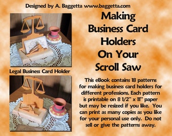 Business Card Holder Pattern eBook for the Scroll Saw