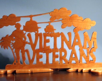 Vietnam Veteran Handmade Wood Sign