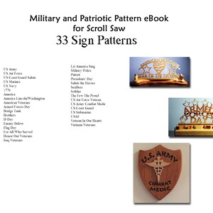 Military and Patriotic Scrollsaw Signs Ebook of 33 Patterns - Etsy