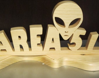 Area 51 Wood Sign