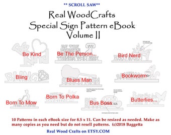 Volume 2: Ten Unique Scrollsaw Sign Pattern eBook