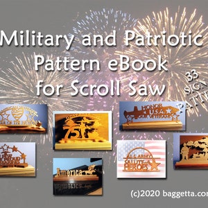 Military and Patriotic Scrollsaw Signs eBook of 33 Patterns